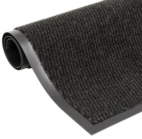 Czarna stylowa wycieraczka tuftowana 60x180 cm D8-N30