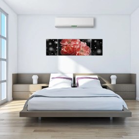 Obraz różowego kwiatu (170x50 cm)