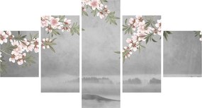 Obraz - Księżyc nad krajobrazem (125x70 cm)