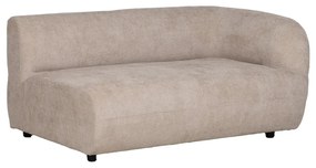 Beżowa sofa z tkaniny szenilowej prawostronna 151 cm Minimal – Ixia