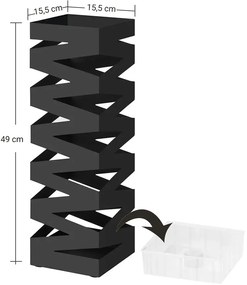 Czarny ażurowy stojak na parasole - Utia