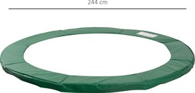 HOMCOM Osłona Sprężyn do Trampoliny 244cm Akcesoria Bezpieczeństwo Zielona | Aosom PL