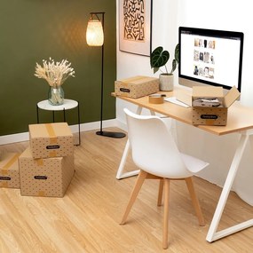 Zestaw 2 beżowych pudełek do przechowywania Compactor Teddy, 42 x 30 cm