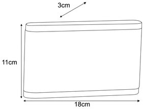 Czarny nowoczesny kinkiet zewnętrzny LED - S333 P8-R68