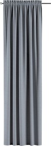 Zasłona na kanale z grzywką 1 szt. kolor niebieski tkanina strukturalna, zaciemniająca