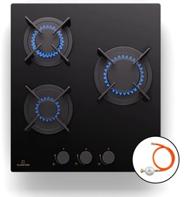 Klarstein Goldflame 45cm Płyta gazowa 3 palniki Czarny