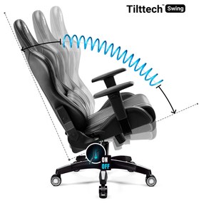 Fotel gamingowy Diablo X-One 2.0 Normal Size, czarno-biały