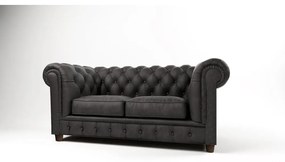 Antracytowa aksamitna sofa 178 cm Cambridge – Ropez