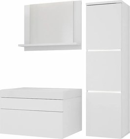 Zestaw mebli łazienkowych, Biały Matowy, 90 x 110 cm