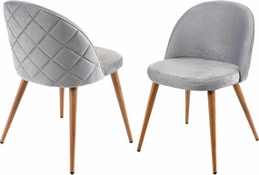 Krzesło do jadalni MCW-D53 (zestaw 2 sztuk), jasnoszary