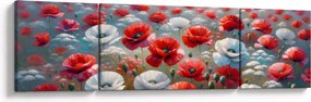 Obraz - Pole maków (170x50 cm)