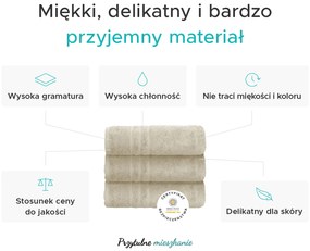 Ręcznik kąpielowy Comfort Maxi 100x200 cm kremowy, 100% bawełna