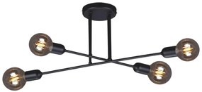 Czarna industrialna lampa sufitowa patyki - A725-Kazasa
