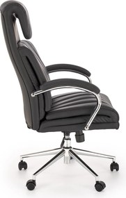 Czarno fotel gabinetowy z ekoskóry Romano Halmar