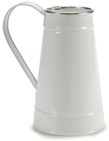 Osłonka na doniczkę typu kanka, metalowa, biała