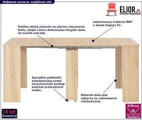 Stół rozkładany Bares – dąb sonoma