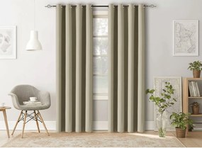 Zasłona OXFORD 140x250 cm, jasna oliwkowa Zawieszanie: Metalowe pierścienie
