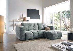 Masseno Narożnik ARTE z funkcją spania i pojemnikiem na pościel Narozniki L, Rozkładana sofa - Szary, BELLO 35
