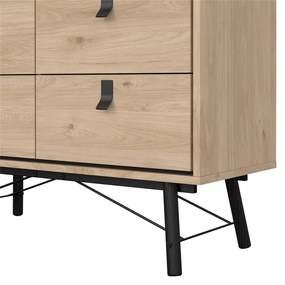 Niska komoda w dekorze dębu 102x99 cm Ry – Tvilum
