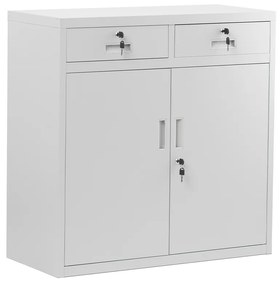 Szafka metalowa z szufladami LENA, 900 x 900 x 400 mm, szara