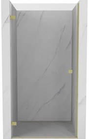 Mexen Lunar-B drzwi prysznicowe uchylne lewe 65 cm, transparent, złote szczotkowane - 832-065-000-55-00-L