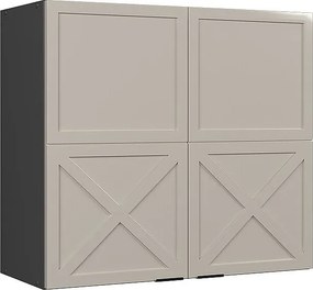 Szklana szafka kuchenna greybeige 80x34.1x72 fame-line