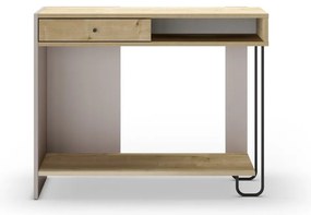 Konsola z blatem w dekorze dębu 35x100 cm Saturne – Marckeric