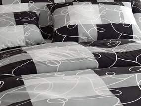 PrzytulneMieszkanie.pl PrzytulneMieszkanie.pl Bawełniana pościel SQUARES BLEND szara Rozmiar pościeli: 70 x 90 cm | 140 x 200 cm