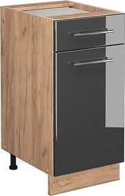 Szafka dolna do kuchni antracyt wysoki połysk 40x51.6x82 fame-line