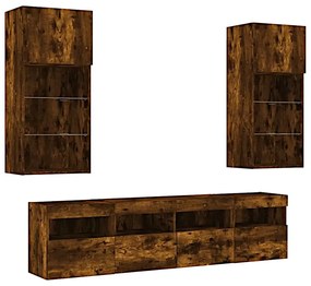 5-częściowy zestaw mebli w kolorze przydymionego dębu Z6-G87