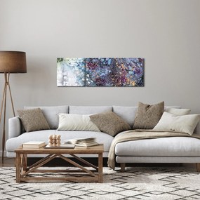 Obraz - Abstrakcja (z zegarem) (90x30 cm)