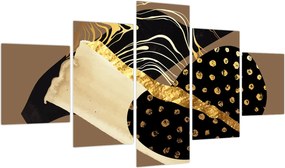 Obraz - Abstrakcja złotobrązowa N⁰1 (125x70 cm)