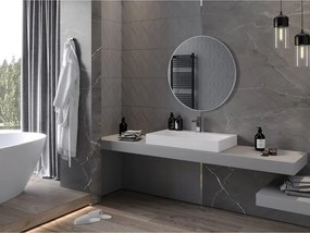 Mexen Loft lustro łazienkowe okragłe 80 cm, rama inox - 9850-080-080-000-10