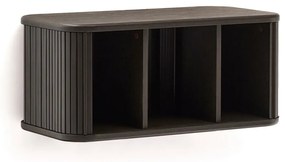 Ciemnobrązowa wisząca szafka pod umywalkę w dekorze jesionu 90x40 cm Mailen – Kave Home