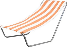 Składany leżak plażowy SAND, pomarańczowe paski