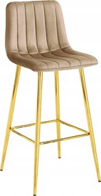Brązowy welurowy hoker glamour do wyspy Z8-S23