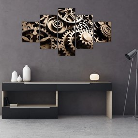 Obraz - Części zegara (125x70 cm)