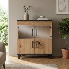 Komoda CORTEZA 80 cm do Salonu Sypialni Dąb artisan