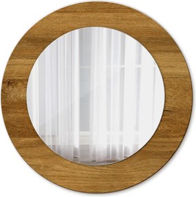 Lustro dekoracyjne okrągłe Rustykalny dąb