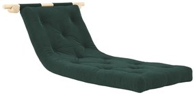 Ciemnozielony sztruksowy fotel Hooked – Karup Design