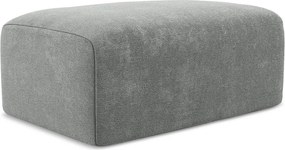 Szary podnóżek z tkaniny szenilowej Kona – Makamii