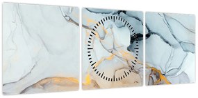 Obraz - marmur (z zegarem) (90x30 cm)