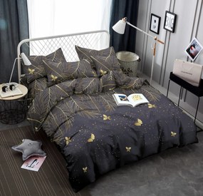 PrzytulneMieszkanie.pl PrzytulneMieszkanie.pl Pościel z mikrowłókna VISATA czarna Rozmiar pościeli: 70 x 80 cm | 140 x 200 cm