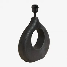 Podstawa Lampy Stołowej ↑30 Cm Z Drewna Mango Joana Czarna - Sklum