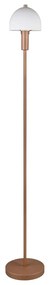 Lampa stojąca w kolorze brązu ze szklanym kloszem (wysokość 120 cm) Glenn – Reality