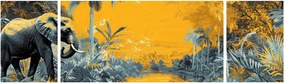 Obraz - Słoń w naturze (170x50 cm)