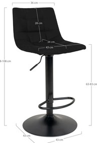 Czarne hokery zestaw 2 szt. 88 cm Middelfart – House Nordic
