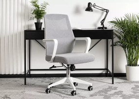 Fotel biurowy Cinema – ergonomiczny fotel obrotowy z mechanizmem TILT, szary