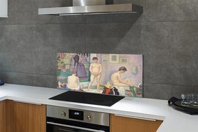 Szklany Panel Sztuka malowana modelki