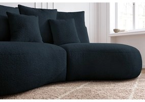 Ciemnoniebieska sofa z materiału bouclé 260 cm Saint-Germain – Bobochic Paris